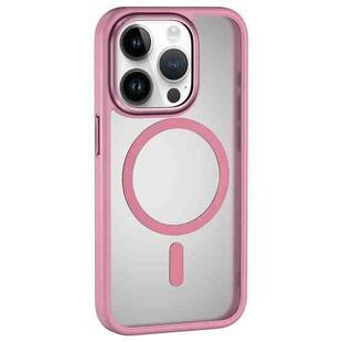 For iPhone 15 Pro Max MOMAX Magsafe Magnetic PC + TPU + Metal Phone Case(Pink)