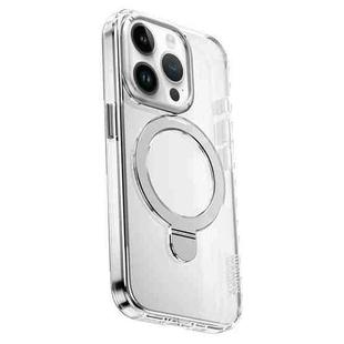 For iPhone 15 Pro Max MOMAX Magsafe Metal Holder Clear Phone Case(Transparent)