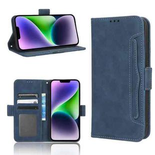 For iPhone 15 Pro Max Skin Feel Calf Texture Card Slots Leather Phone Case(Blue)