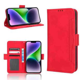 For iPhone 15 Pro Skin Feel Calf Texture Card Slots Leather Phone Case(Red)
