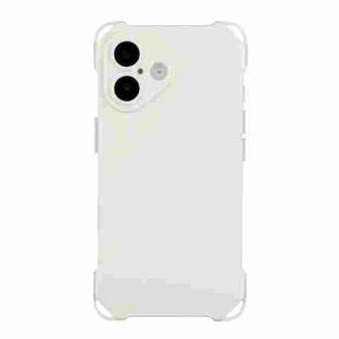 For iPhone 16 Plus Four-corner Shockproof TPU Phone Case(White)