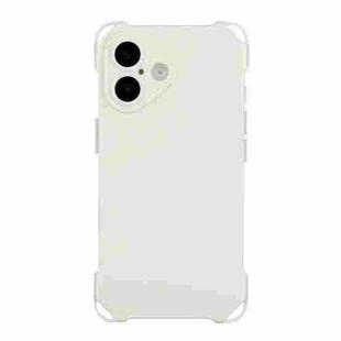 For iPhone 16 Four-corner Shockproof TPU Phone Case(White)