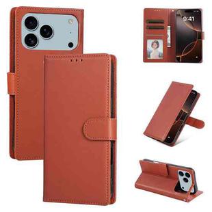 For iPhone 17 Pro Max 3-Card Slots Multifunctional Leather Phone Case(Brown)