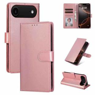 For iPhone 17 Air 3-Card Slots Multifunctional Leather Phone Case(Rose Gold)