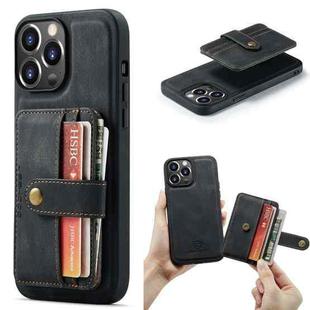 For iPhone 15 Pro JEEHOOD RFID Blocking Anti-Theft Magnetic PU Phone Case(Black)