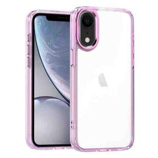 For iPhone XR High Translucency Acrylic Phone Case(Pink)