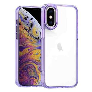For iPhone XS / X High Translucency Acrylic Phone Case(Purple)