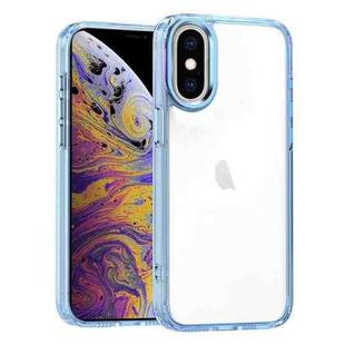 For iPhone XS / X High Translucency Acrylic Phone Case(Blue)
