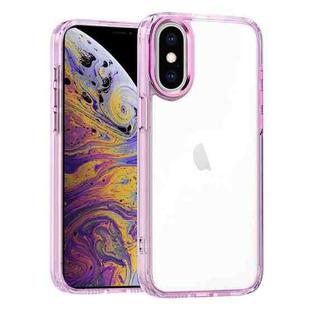 For iPhone XS / X High Translucency Acrylic Phone Case(Pink)