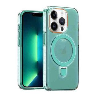 For iPhone 13 Pro Max Colorful 2 in 1 MagSafe Holder Phone Case(Green)