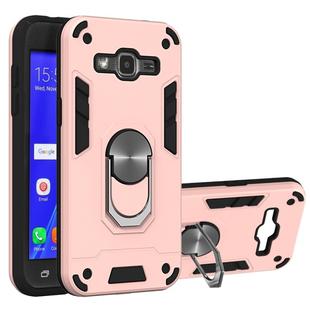 For Samsung Galaxy J2 2 in 1 Armour Series PC + TPU Protective Case with Ring Holder(Rose Gold)