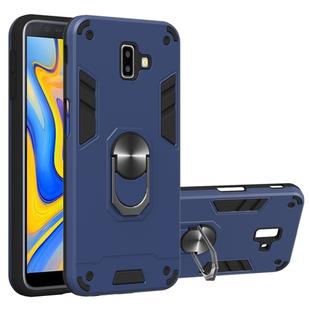 For Samsung Galaxy J6+ 2 in 1 Armour Series PC + TPU Protective Case with Ring Holder(Sapphire Blue)