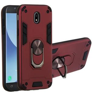 For Samsung Galaxy J5 Pro / J530 2 in 1 Armour Series PC + TPU Protective Case with Ring Holder(Wine Red)