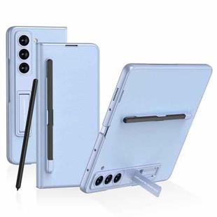 For Samsung Galaxy Z Fold5 GKK Flip Leather All-Inclusive Phone Case with Pen Holder(Light Blue)