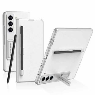 For Samsung Galaxy Z Fold5 GKK Flip Leather All-Inclusive Phone Case with Pen Holder(Silver)