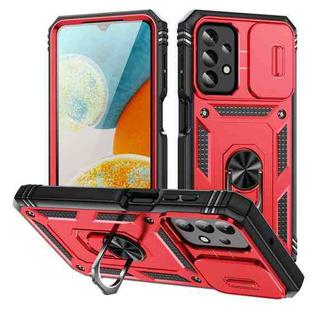 For Samsung Galaxy A23 4G / 5G Sliding Camshield TPU + PC Phone Case with Holder(Red+Black)