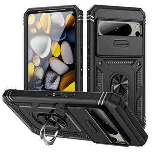 For Google Pixel 8 Pro Sliding Camshield TPU + PC Phone Case with Holder(Black)