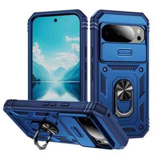 For Google Pixel 10 Pro XL Sliding Camshield TPU + PC Phone Case with Holder(Blue)