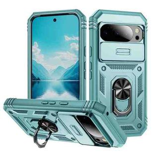 For Google Pixel 10 / 10 Pro Sliding Camshield TPU + PC Phone Case with Holder(Green)