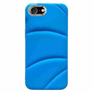 For iPhone SE 2022 / 2020 / 8 / 7 Electroplating Liquid Down Jacket TPU Phone Case(Blue)