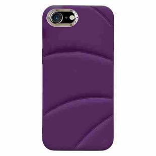For iPhone SE 2022 / 2020 / 8 / 7 Electroplating Liquid Down Jacket TPU Phone Case(Dark Purple)