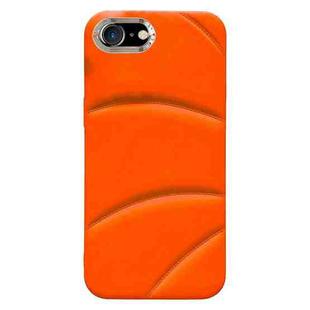 For iPhone SE 2022 / 2020 / 8 / 7 Electroplating Liquid Down Jacket TPU Phone Case(Orange)