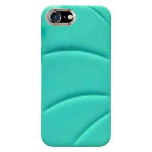 For iPhone SE 2022 / 2020 / 8 / 7 Electroplating Liquid Down Jacket TPU Phone Case(Sky Blue)