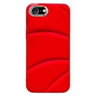 For iPhone SE 2022 / 2020 / 8 / 7 Electroplating Liquid Down Jacket TPU Phone Case(Red)