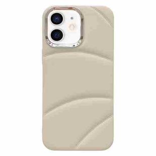 For iPhone 12 Electroplating Liquid Down Jacket TPU Phone Case(White)