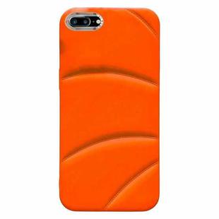 For iPhone 8 Plus / 7 Plus Electroplating Liquid Down Jacket TPU Phone Case(Orange)