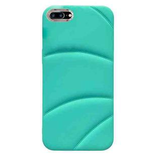 For iPhone 8 Plus / 7 Plus Electroplating Liquid Down Jacket TPU Phone Case(Sky Blue)