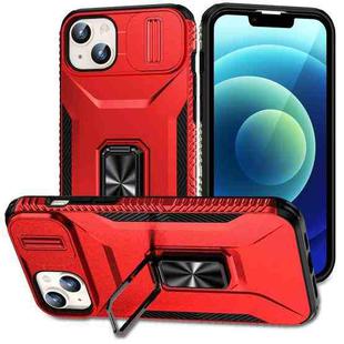 For iPhone 15 Plus Sliding Camshield Holder Phone Case(Red)