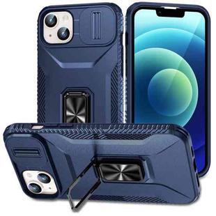 For iPhone 15 Sliding Camshield Holder Phone Case(Blue)