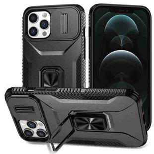 For iPhone 12 Pro Max Sliding Camshield Holder Phone Case(Black)