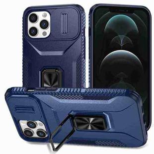 For iPhone 12 Pro Max Sliding Camshield Holder Phone Case(Blue)