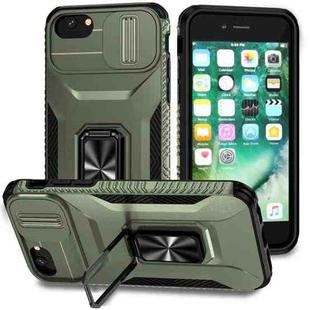 For iPhone 7 Sliding Camshield Holder Phone Case(Alpine Green)