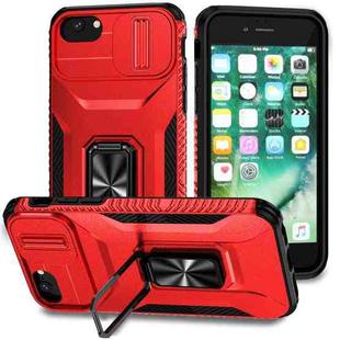 For iPhone 7 Sliding Camshield Holder Phone Case(Red)