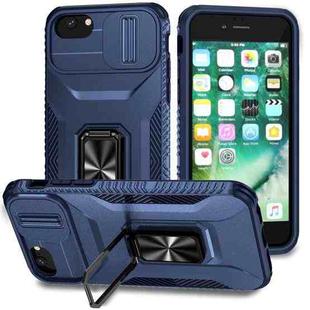 For iPhone 7 Sliding Camshield Holder Phone Case(Blue)