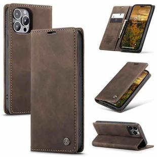 For iPhone 15 Pro Max CaseMe 013 Multifunctional Horizontal Flip Leather Phone Case(Coffee)