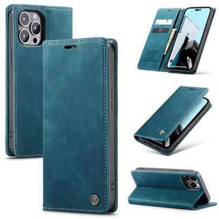 For iPhone 15 Pro Max CaseMe 013 Multifunctional Horizontal Flip Leather Phone Case(Blue)