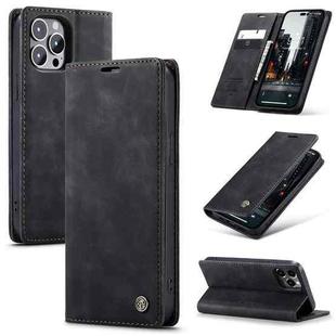 For iPhone 15 Pro Max CaseMe 013 Multifunctional Horizontal Flip Leather Phone Case(Black)