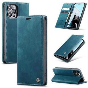 For iPhone 15 Pro CaseMe 013 Multifunctional Horizontal Flip Leather Phone Case(Blue)