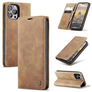 For iPhone 15 Pro CaseMe 013 Multifunctional Horizontal Flip Leather Phone Case(Brown)