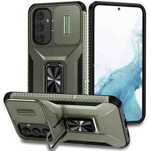 For Samsung Galaxy A54 5G Sliding Camshield Holder Phone Case(Alpine Green)