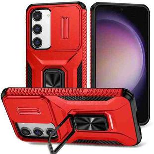 For Samsung Galaxy S23 5G Sliding Camshield Holder Phone Case(Red)