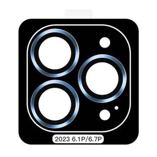 For iPhone 15 Pro TOTU PG-1 Golden Shield Series Metal Frame Lens Protector(Blue)