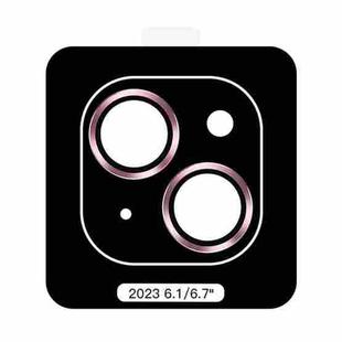 For iPhone 15 TOTU PG-1 Golden Shield Series Metal Frame Lens Protector(Pink)