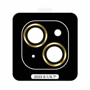 For iPhone 15 TOTU PG-1 Golden Shield Series Metal Frame Lens Protector(Yellow)