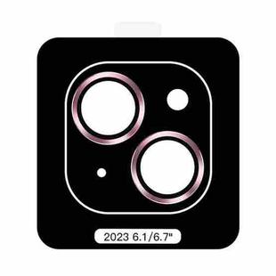 For iPhone 15 Plus TOTU PG-1 Golden Shield Series Metal Frame Lens Protector(Pink)