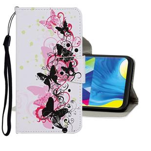 For Samsung Galaxy A20s Colored Drawing Pattern Horizontal Flip Leather Case with Holder & Card Slots & Wallet(Butterfly)